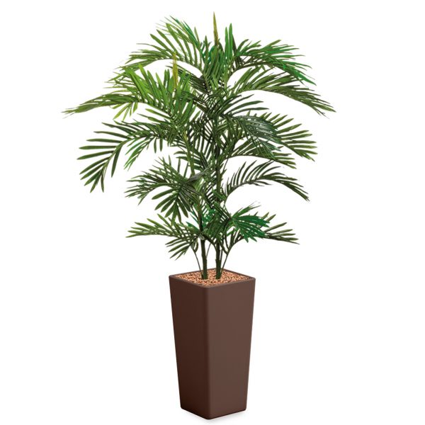 HTT - Kunstplant Areca palm in Clou vierkant bruin H185 cm - kunstplantshop.nl