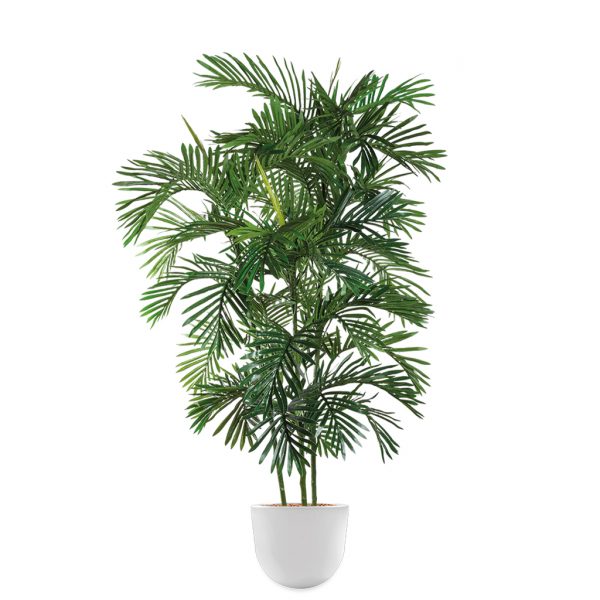 HTT - Kunstplant Areca palm in Eggy wit H190 cm - kunstplantshop.nl
