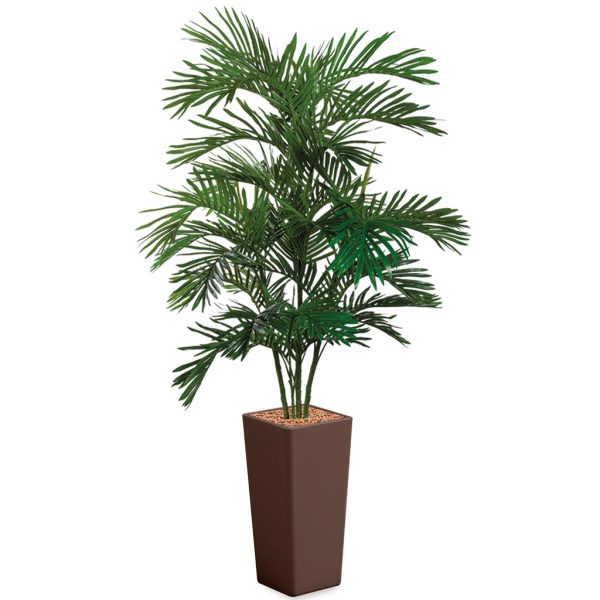 HTT - Kunstplant Areca palm in Clou vierkant bruin H215 cm - kunstplantshop.nl